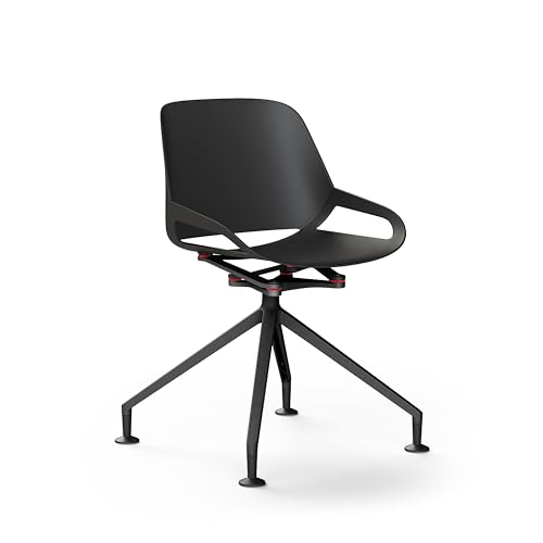 aeris Numo moderner Schwingstuhl – Schalenstuhl mit stylischem Fußkreuz – Design Drehstuhl für Büro und Esszimmer – ergonomischer Stuhl für einen gesunden Rücken von aeris