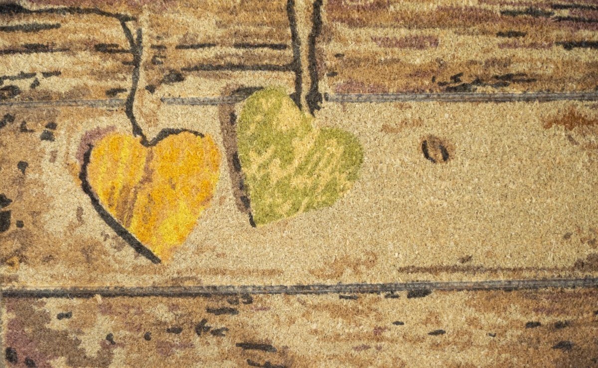 akzente Fußmatte AKZENTE Coco Design Fußmatte WOOD HEARTS NATURE 45 x 75 cm, Rechteckig, Höhe: 16 mm, rutschfeste Rückseite akzente Fußmatte AKZENTE Coco Design Fußmatte WOOD HEARTS NATURE 45 x 75 cm, Rechteckig, Höhe: 16 mm, rutschfeste Rückseite von akzente