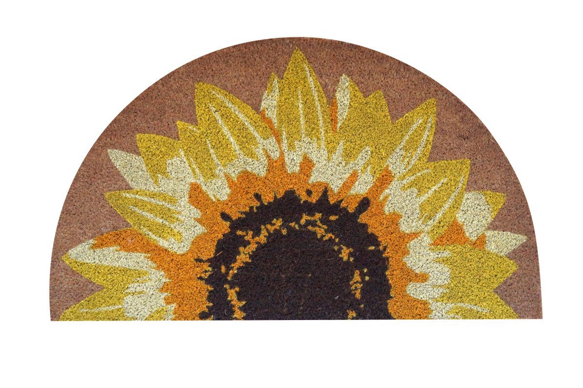 akzente Fußmatte AKZENTE Coco Design Fußmatte SUNFLOWER 45 x 75 cm, Halbrund, Höhe: 16 mm, rutschfeste Rückseite akzente Fußmatte AKZENTE Coco Design Fußmatte SUNFLOWER 45 x 75 cm, Halbrund, Höhe: 16 mm, rutschfeste Rückseite von akzente