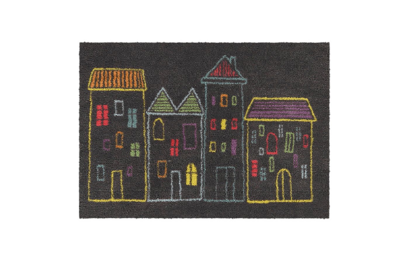 akzente Fußmatte Feel Feel-Houses, Rechteckig, Höhe: 6 mm, 50x70 cm, Polyester, Latex, rutschfest, saugfähig, Schmutzfänger akzente Fußmatte Feel Feel-Houses, Rechteckig, Höhe: 6 mm, 50x70 cm, Polyester, Latex, rutschfest, saugfähig, Schmutzfänger von akzente