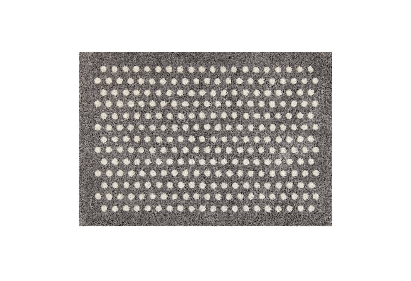 akzente Fußmatte Feel Small Dots silver, Rechteckig, Höhe: 6 mm, 50x70 cm, Polyester, Latex, rutschfest, saugfähig, Schmutzfänger akzente Fußmatte Feel Small Dots silver, Rechteckig, Höhe: 6 mm, 50x70 cm, Polyester, Latex, rutschfest, saugfähig, Schmutzfänger von akzente