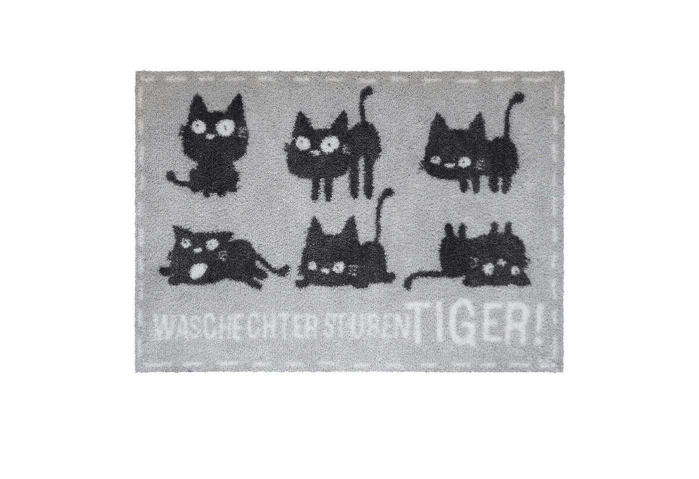 akzente Fußmatte Feel Stubentiger Stone, Rechteckig, Höhe: 6 mm, 50x70 cm, Polyester, Latex, rutschfest, saugfähig, Schmutzfänger akzente Fußmatte Feel Stubentiger Stone, Rechteckig, Höhe: 6 mm, 50x70 cm, Polyester, Latex, rutschfest, saugfähig, Schmutzfänger von akzente