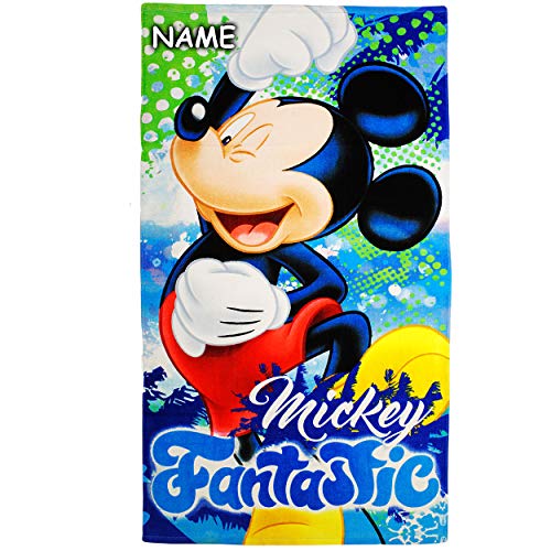 alles-meine.de GmbH Badetuch/Strandtuch - Disney - Mickey Mouse - inkl. Name - Baumwolle 100% - 70 cm * 140 cm - Frottee/Velours - Handtuch - Jungen Mädchen - 70x140 für.. von alles-meine.de GmbH