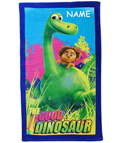 alles-meine.de GmbH Strandtuch/Badetuch - Arlo & Spot - Dinosaurier - incl. Name - 100% Baumwolle - 70 cm * 140 cm - Frottee/Velours - Handtuch - Mädchen & Jungen - Bade.. von alles-meine.de GmbH