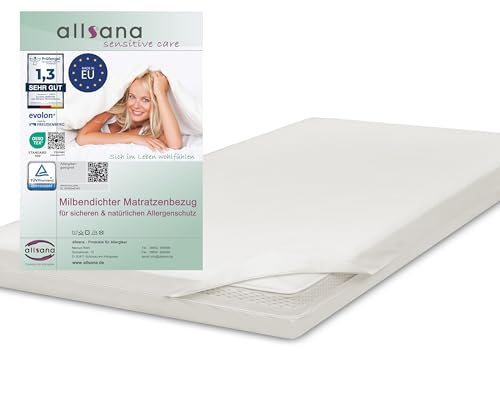 Allsana Allergiker Matratzenbezug für Topper 200x200x8 cm | Anti Milben Encasing Topper| Milbenschutz für Hausstauballergiker | allergendichter Zwischenbezug für den Matratzentopper | TÜV geprüft von allsana