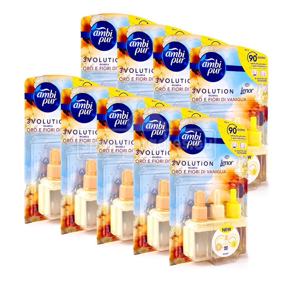 ambi pur Raumduft Ambi Pur 3Volution Nachfüllflakon Goldene Vanilleblüten, 20 ml x 9 von ambi pur