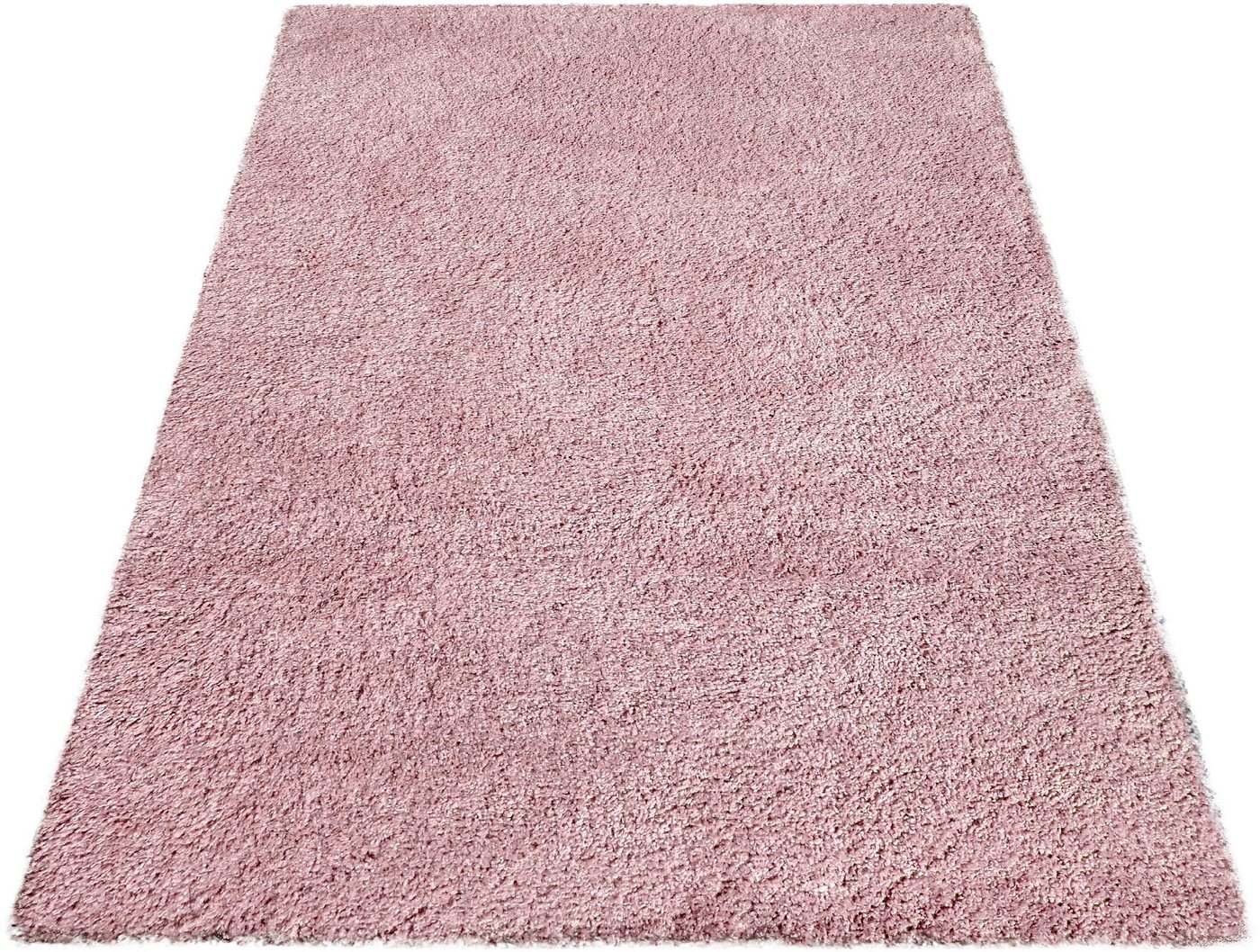 Hochflor-Teppich Tretten, andas, rechteckig, Höhe: 30 mm, Shaggy, Uni Farben, weich & kuschelig, pflegeleicht, Wohnzimmer von andas