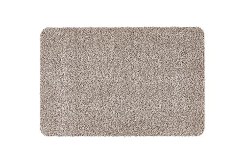 andiamo Fußmatte Samson - Schmutzfangmatte aus Baumwolle für den Hauseingang - einsetzbar als Fußmatte innen, Fußabtreter im überdachten Außenbereich oder als Haustiermatte 40 x 60 cm Hellbeige von andiamo