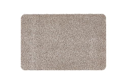 andiamo Fußmatte Samson - Schmutzfangmatte aus Baumwolle für den Hauseingang - einsetzbar als Fußmatte innen, Fußabtreter im überdachten Außenbereich oder als Haustiermatte 60 x 40 cm Hellbeige von andiamo