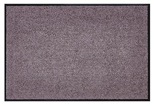 andiamo Premium-Fußmatte Wash & Clean - langlebige Schmutzfangmatte Hauseingang - als Fußmatte innen oder als Fußabtreter im überdachten Außenbereich - saugstarker Fußabstreifer 90 x 120 cm Taupe von andiamo