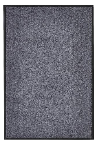 andiamo Premium-Fußmatte Wash & Clean - langlebige Schmutzfangmatte Hauseingang - als Fußmatte innen oder als Fußabtreter im überdachten Außenbereich - saugstarker Fußabstreifer 40 x 60 cm Anthrazit von andiamo