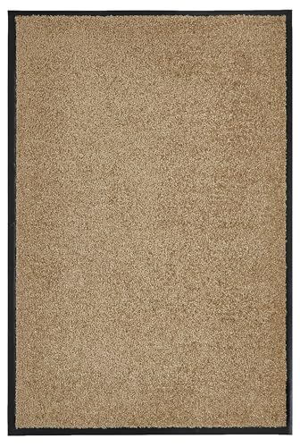 andiamo Premium-Fußmatte Wash & Clean - langlebige Schmutzfangmatte Hauseingang - als Fußmatte innen oder als Fußabtreter im überdachten Außenbereich - saugstarker Fußabstreifer 40 x 60 cm Beige von andiamo