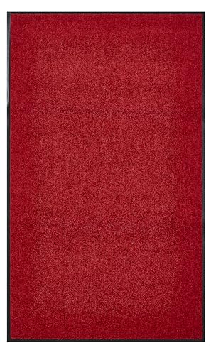andiamo Premium-Fußmatte Wash & Clean - langlebige Schmutzfangmatte Hauseingang - als Fußmatte innen oder als Fußabtreter im überdachten Außenbereich - saugstarker Fußabstreifer 40 x 60 cm Rot von andiamo