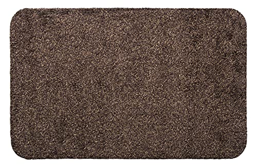 andiamo Fußmatte Samson - Schmutzfangmatte aus Baumwolle für den Hauseingang - einsetzbar als Fußmatte innen, Fußabtreter im überdachten Außenbereich oder als Haustiermatte 40 x 60 cm Braun von andiamo