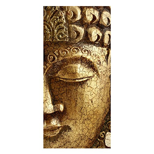 Magnettafel Vintage Buddha Memoboard Design Hoch Metall Magnet Pinnwand Motiv Wand Stahl Küche Büro, Größe HxB: 78cm x 37cm von Apalis