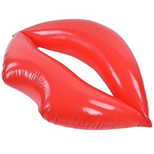 Red Lips Aufblasbares Pool-Schwimmbett, Verdickte PVC-Schwimmringe für Erwachsene, Partys, Strände von aqxreight