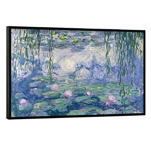 artboxONE Poster mit schwarzem Rahmen 90x60 cm Natur Water Lilies von Claude Monet - Bild Claude Monet von artboxONE