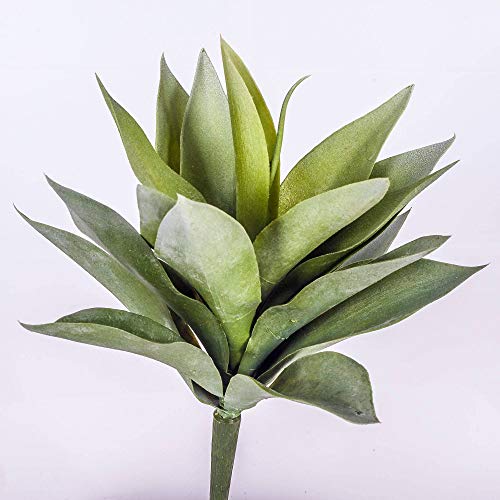 artplants.de Deko Agave, 20 Blätter, grün, auf Steckstab, 27cm - Künstliche Sukkulente - Kunstpflanze von artplants.de