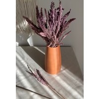 Keramik Hohe Vase, Terrakotta Zylinder Blumenvase, Boho Pampas Gras Bauernhaus Dekor Vase von atelierShandmade