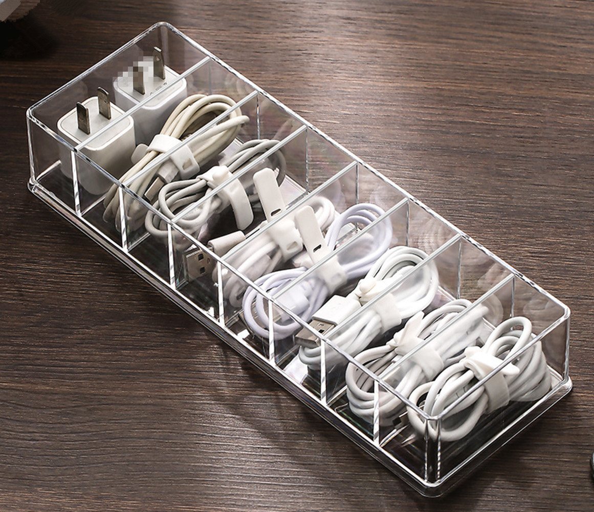 autolock Stromverbrauchszähler 2 Stück Kabel Organizer Box,Kabel Aufbewahrungs Box,Ladekabel, Organizer7/8 Fächer,Kabel Organizer Box Aufbewahrungsbox von autolock