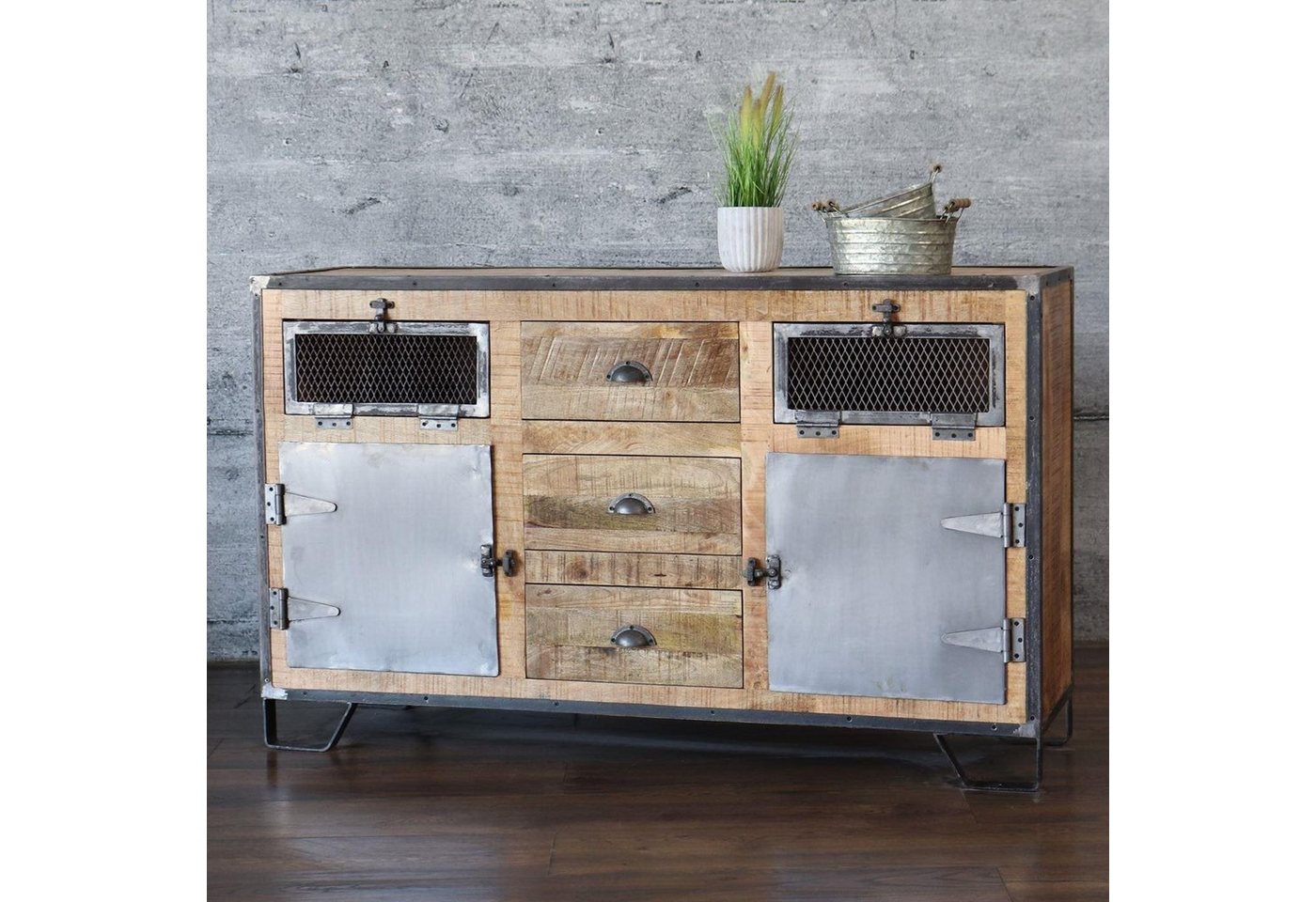 baario Sideboard Sideboard FACT Industriedesign, Eisen massiv & rustikal Kommode Anrichte von baario