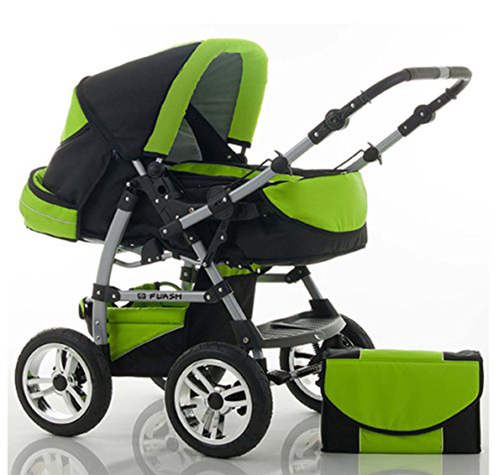 babies-on-wheels Kombi-Kinderwagen Flash 2 in 1 inkl. Sportsitz und umfangreichem Zubehör in 18 Farben von babies-on-wheels