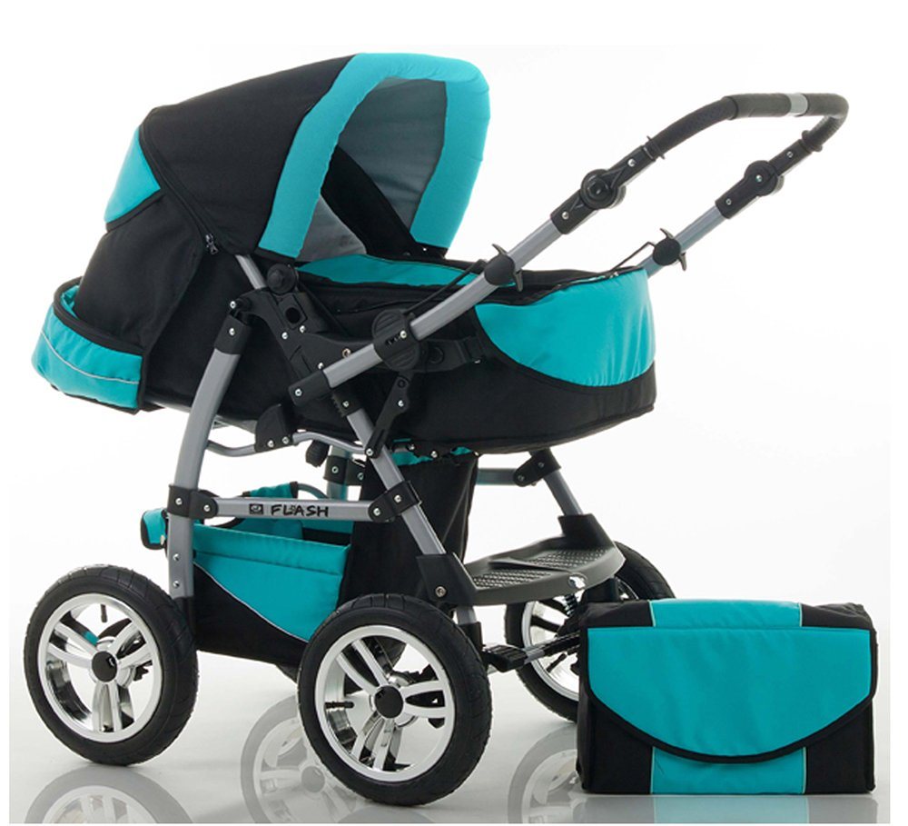 babies-on-wheels Kombi-Kinderwagen Flash 2 in 1 inkl. Sportsitz und umfangreichem Zubehör in 18 Farben von babies-on-wheels