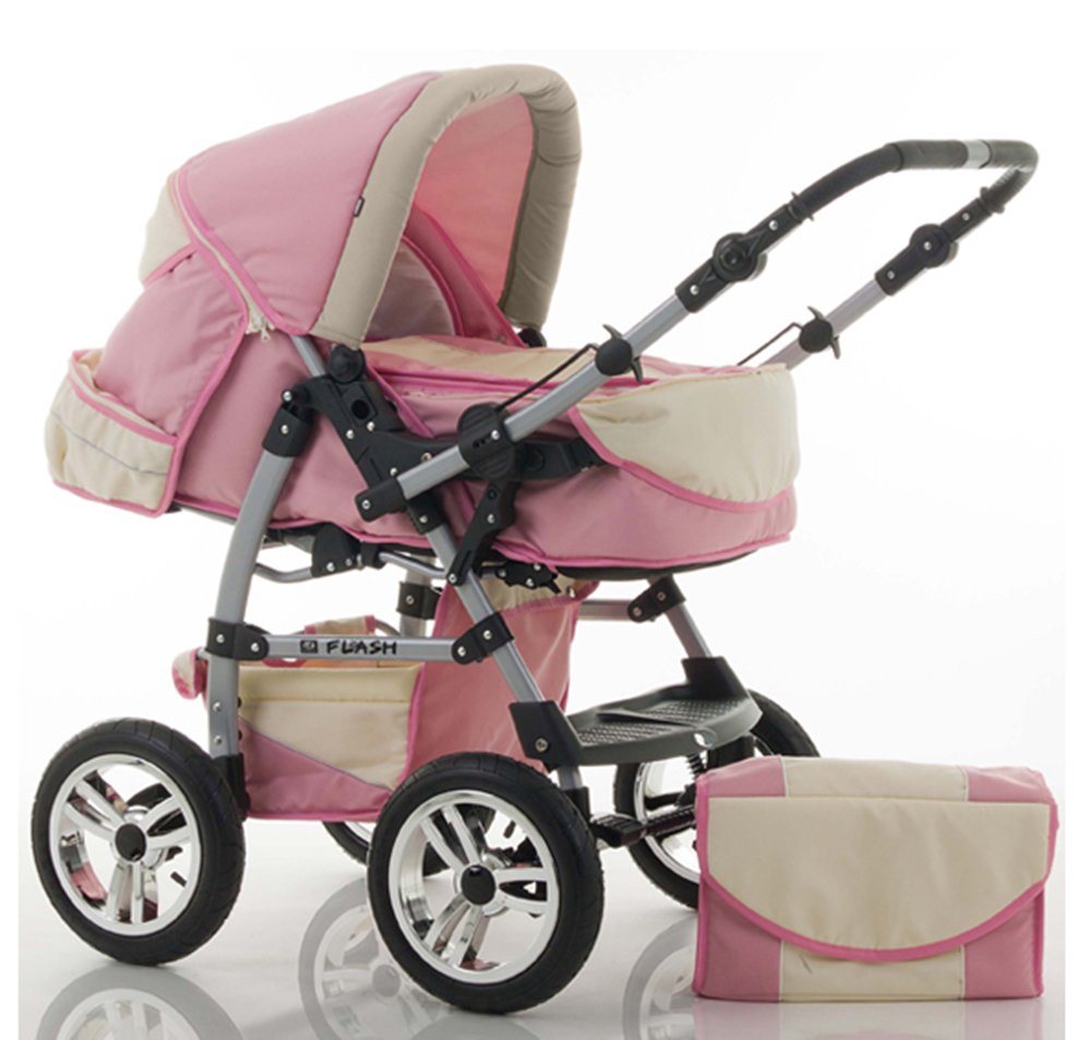 babies-on-wheels Kombi-Kinderwagen Flash 2 in 1 inkl. Sportsitz und umfangreichem Zubehör in 18 Farben von babies-on-wheels