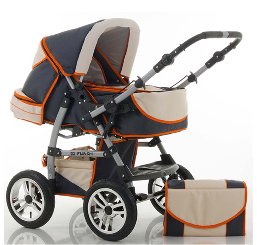 babies-on-wheels Kombi-Kinderwagen Flash 2 in 1 inkl. Sportsitz und umfangreichem Zubehör in 18 Farben von babies-on-wheels