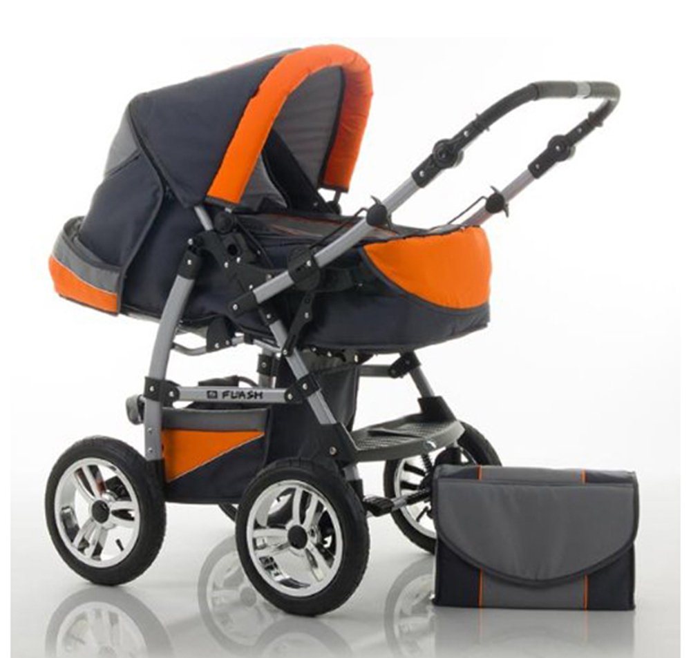 babies-on-wheels Kombi-Kinderwagen Flash 2 in 1 inkl. Sportsitz und umfangreichem Zubehör in 18 Farben von babies-on-wheels