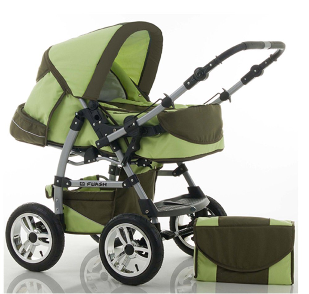 babies-on-wheels Kombi-Kinderwagen Flash 2 in 1 inkl. Sportsitz und umfangreichem Zubehör in 18 Farben von babies-on-wheels