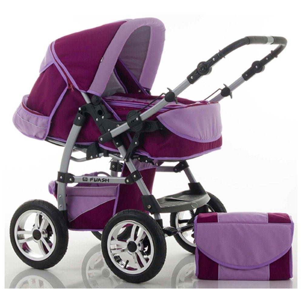 babies-on-wheels Kombi-Kinderwagen Flash 2 in 1 inkl. Sportsitz und umfangreichem Zubehör in 18 Farben von babies-on-wheels