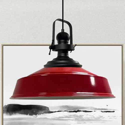 bamyum Asletl Hängelampe Industrial Metall Ø40 cm, Küchenlampe Vintage, Hängelampe Esstisch Vintage E27, Pendelleuchte Rot, Wohnzimmerlampe Hängend, Pendelleuchte Esstisch bamyum Asletl Hängelampe Industrial Metall Ø40 cm, Küchenlampe Vintage, Hängelampe Esstisch Vintage E27, Pendelleuchte Rot, Wohnzimmerlampe Hängend, Pendelleuchte Esstisch von bamyum