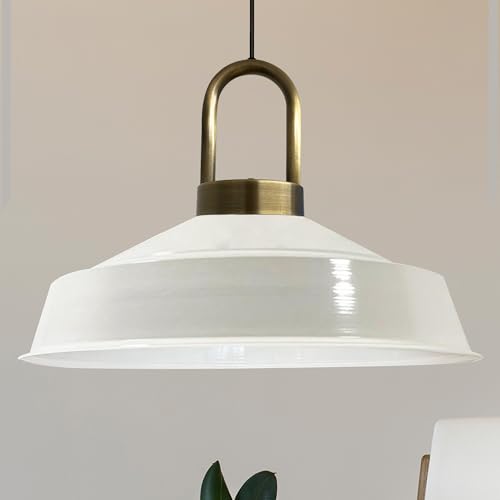 bamyum Asletl-Lock Hängelampe Industrial aus Metall Ø40 cm, Küchenlampe Vintage, Hängelampe Esstisch E27, Pendelleuchte Esstisch, Wohnzimmerlampe Hängend Vintage, Pendelleuchte Weiß bamyum Asletl-Lock Hängelampe Industrial aus Metall Ø40 cm, Küchenlampe Vintage, Hängelampe Esstisch E27, Pendelleuchte Esstisch, Wohnzimmerlampe Hängend Vintage, Pendelleuchte Weiß von bamyum