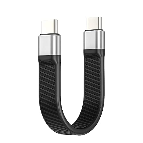 Kurzes USB C 3.1 Gen 2 Kabel unterstützt 100W Laden/10Gbps Datenübertragung/4K @ 60Hz Display, USB C Ladekabel kompatibel mit Android Samsung Galaxy 12cm von baolongking