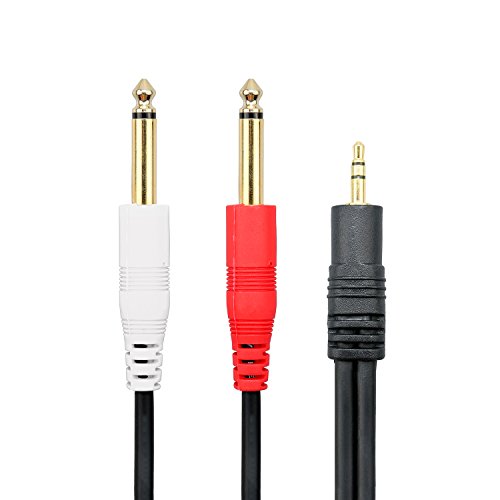 Mono-Kabel, 6,3 mm, Mono, 6,35 auf 3,5 mm, Audio-Splitter-Kabel, Digital-Interface-Kabel, Instrumentkabel für Mixer, Audio Recorder, E-Gitarren-Verstärker, (5m) von baolongking