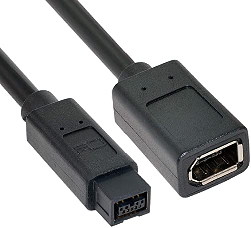 baolongking IEEE 1394 6-polige Buchse auf 1394b 9-poligen Firewire-Kabel, 400 auf 800, 20 cm (6-polige Buchse auf 9-poligen Stecker) von baolongking