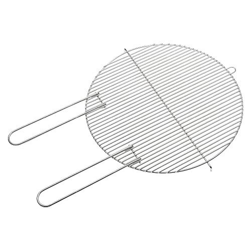 barbecook Grillrost rund 50 cm mit Zwei festen Haltegriffen für Holzkohlegrill, BBQ Grill zubehör, Edelstahl, leicht zu reinigen von barbecook