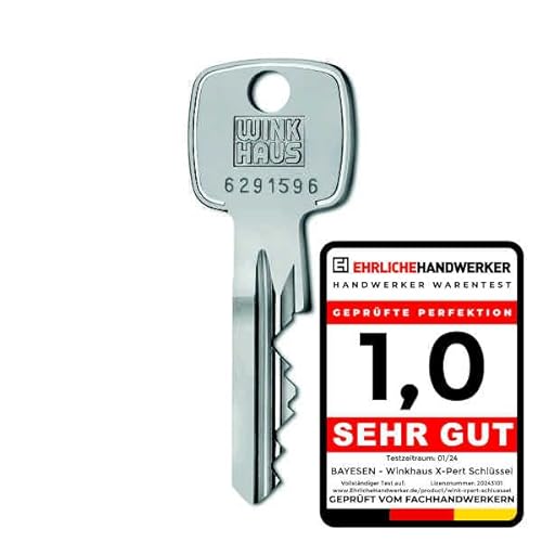 Winkhaus X-Pert Schlüssel - mit Original Kopfform Schlüssel mit hoher Passgenauigkeit nach Code XR - Schlüsseldienst Nachschlüssel Farbige Ersatzschlüssel (Original WInkhaus) von bayesen