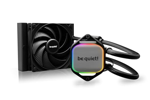 be quiet! Pure Loop 2 120mm All-in-One Wasserkühlung für übertaktete AMD/Intel Systeme, 1x Pure Wings 3 PWM high-speed Lüfter, hoher statischer Druck, doppelt entkoppelte PWM-Pumpe mit ARGB, BW016 von be quiet!