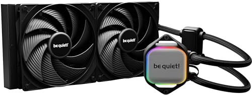 be quiet! Pure Loop 2 280mm All-in-One Wasserkühlung für übertaktete AMD und Intel Systeme, 2x Pure Wings 3 PWM high-speed Lüfter, hoher Druck, entkoppelte PWM-Pumpe mit ARGB-Beleuchtung, BW018 von be quiet!