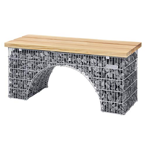 bellissa Sitzbank Bogengabione ARCO mit Sitzfläche aus Douglasien-Holz - 97133 - Romantische Gabionenbank- Gartenbank aus Gabionen im Nostalgie-Stil - 125 x 45 x 54 cm bellissa Sitzbank Bogengabione ARCO mit Sitzfläche aus Douglasien-Holz - 97133 - Romantische Gabionenbank- Gartenbank aus Gabionen im Nostalgie-Stil - 125 x 45 x 54 cm von bellissa