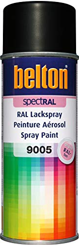 belton spectRAL Lackspray RAL 9005 tiefschwarz, seidenglänzend, 400 ml - Profi-Qualität von belton