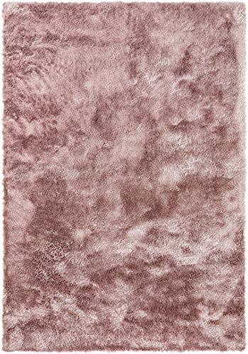 benuta Nest Hochflorteppich Whisper - Kunstfaser - Rechteckig & im Style: Uni, Elegant - Pflegeleicht für Wohnzimmer Schlafzimmer, Rosa, 160x230 cm von benuta