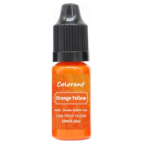 bephible 10 ml Kerzenfarbe – Color Essence Seife, Kerze, Farbfarbe, Sojawachs, Paraffin-Färbemittel für Zuhause, Orange, Gelb von bephible