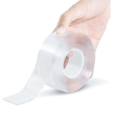 betensh 30 Meter Doppelseitiges Klebeband strapazierfähig spurlos abnehmbar wiederverwendbar Extra Stark Nano Tape Beidseitiges Klebeband Abwaschbar für Teppich Zuhause oder Büro von betensh