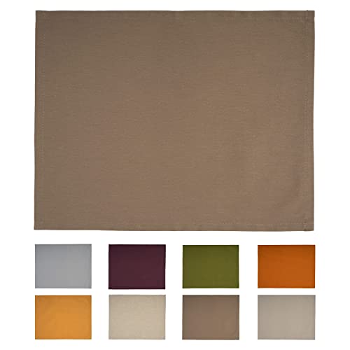 beties „Wunschton“ Platzset ca. 35x45 cm Tischset Platzdeckchen in großer Farbauswahl – EIN idealer Uni Begleiter (deep-Taupe) von beties