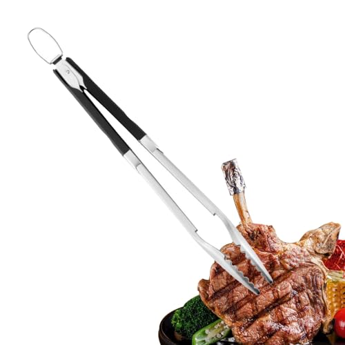 biteatey Grillzubehör-Set, Grillwerkzeug-Set | 3 Stück Edelstahl Spachtel Zange Gabel mit langem Griff | Werkzeuge für Köche und Grillbegeisterte für Gemüse und Fleisch zum Grillen und Picknicken von biteatey