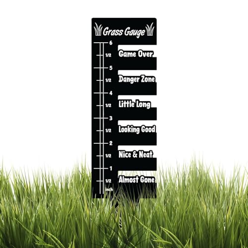 biteatey Rasenmesser, Grasmesser | Rasenhöhenmessung | Garten-Gras-Yard-Rasen-Lineal, Präzisionsmessgerät, Edelstahl, lustiges Messwerkzeug von biteatey