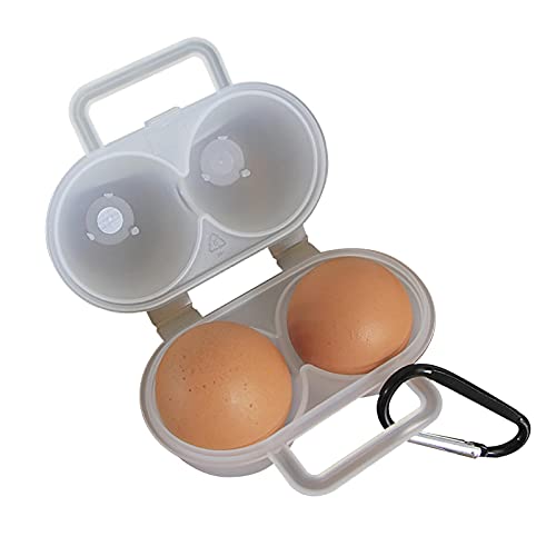 biteatey Tragbare Eierbox, 2 Girds Eierspender-Halter-Etui, Grill-Ei-Aufbewahrungsbox, Langlebiges Material, für Outdoor-Camping, Picknick-Aktivitäten, Outdoor-Reisen von biteatey